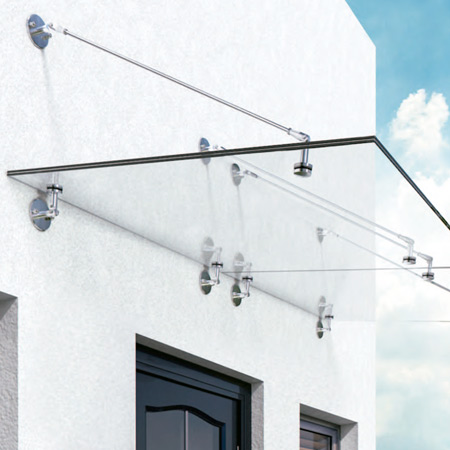 kit techo cristal acero inoxidable