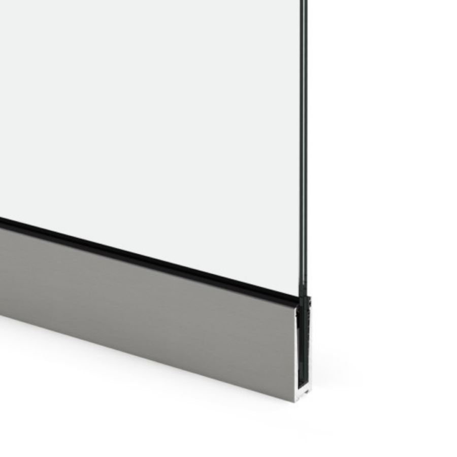 Perfil aluminio suelo - Forjas 2000 barandilla cristal