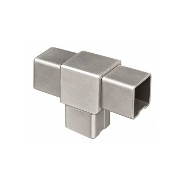 conector tubo cuadrado doble f