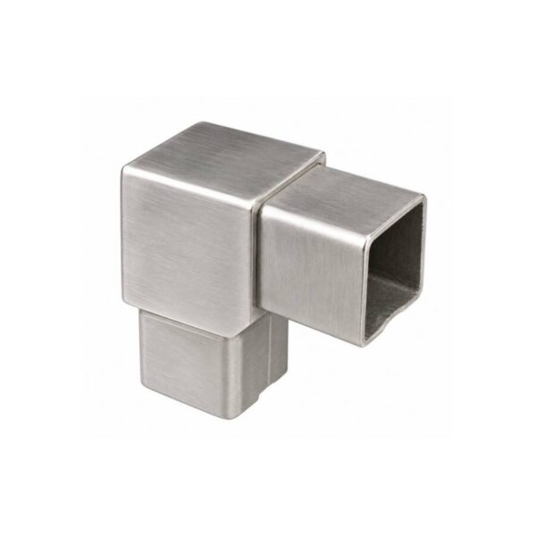 conector tubo cuadrado l f